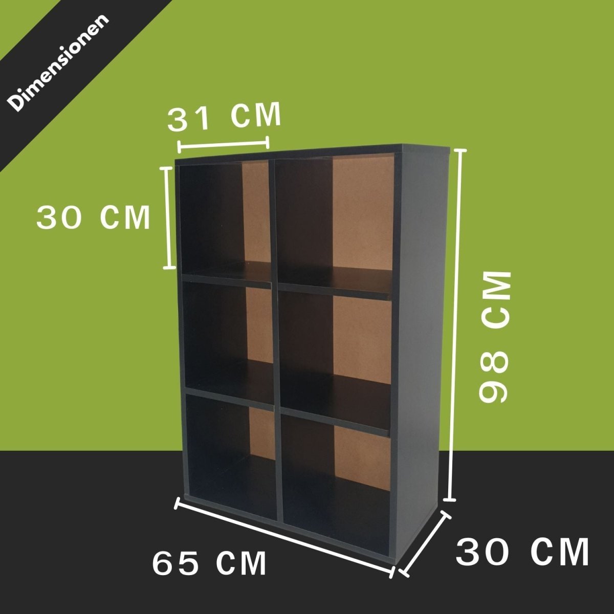 Coemo Aktenregal Delta - 6 MDF Standregal 6 Fächer - Mein - Regal.de