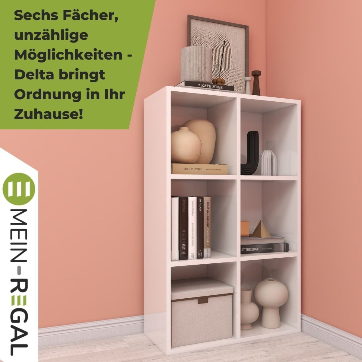 Coemo Aktenregal Delta - 6 MDF Standregal 6 Fächer - Mein - Regal.de