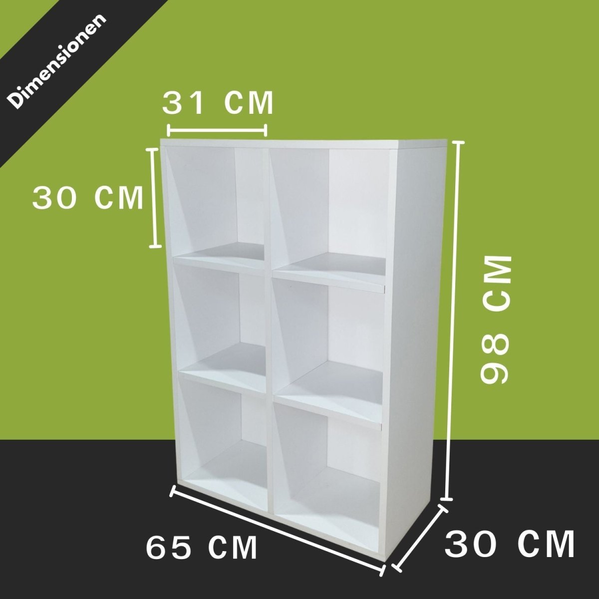 Coemo Aktenregal Delta - 6 MDF Standregal 6 Fächer - Mein - Regal.de