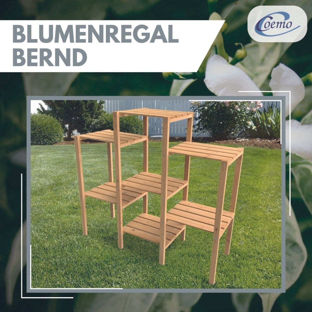 Coemo Blumenregal Bernd Pflanzenständer Blumenständer Pflanzenregal 96x31x87 cm - Mein - Regal.de