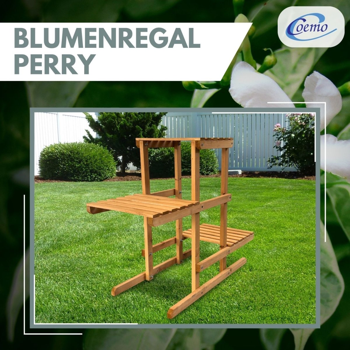 Coemo Blumenregal Perry Pflanzenständer Blumenständer Pflanzenregal 76x36x60 - Mein-Regal.de