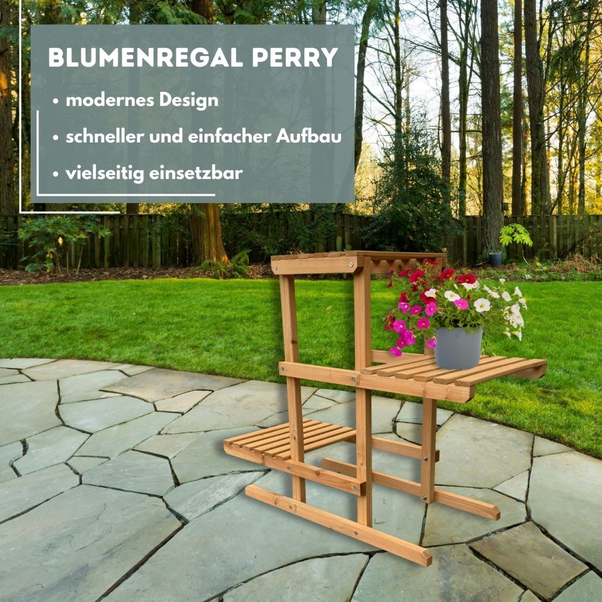 Coemo Blumenregal Perry Pflanzenständer Blumenständer Pflanzenregal 76x36x60 - Mein-Regal.de