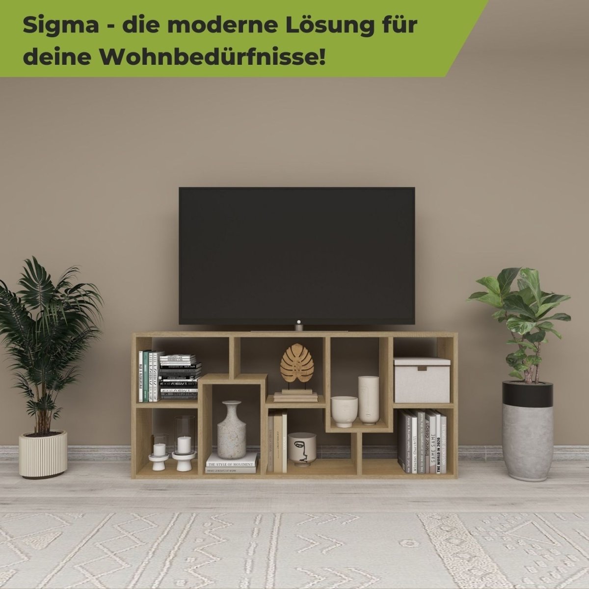 Coemo Bücherregal Sigma 8 versetzte Fächer, modernes Design - Mein - Regal.de