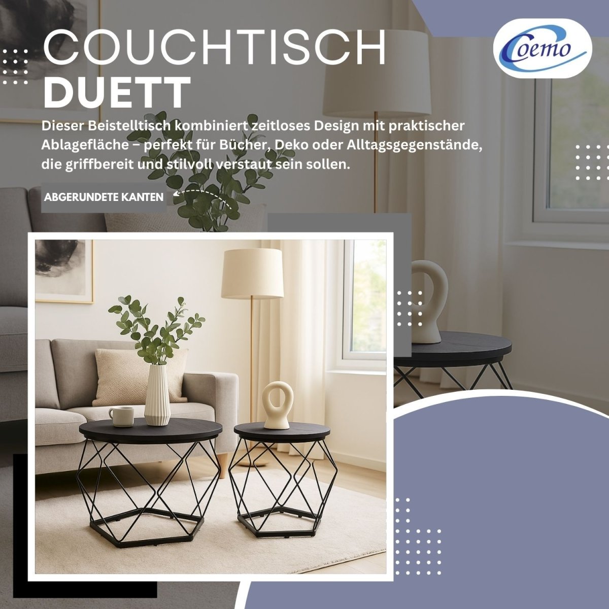 Coemo Couchtisch Duett 2 - er Set - Mein - Regal.de