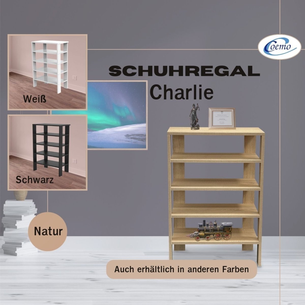 Coemo Schuhregal Charlie mit 5 Ablagen - Mein - Regal.de