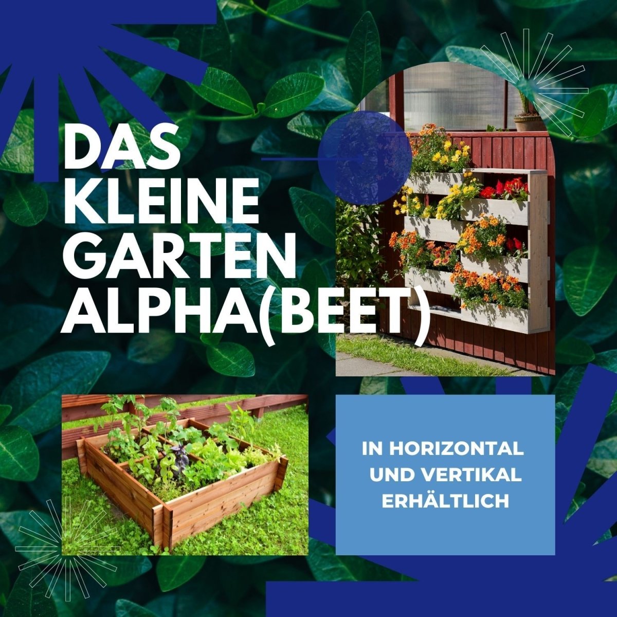 Coemo Vertikalbeet Riga Kräuterbeet Holz 6 Pflanzkästen Wandmontage