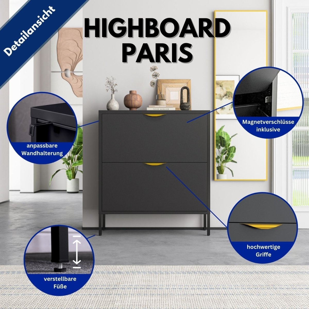 Mein - Regal Schuhschrank Paris 2 Schübe - Mein - Regal.de