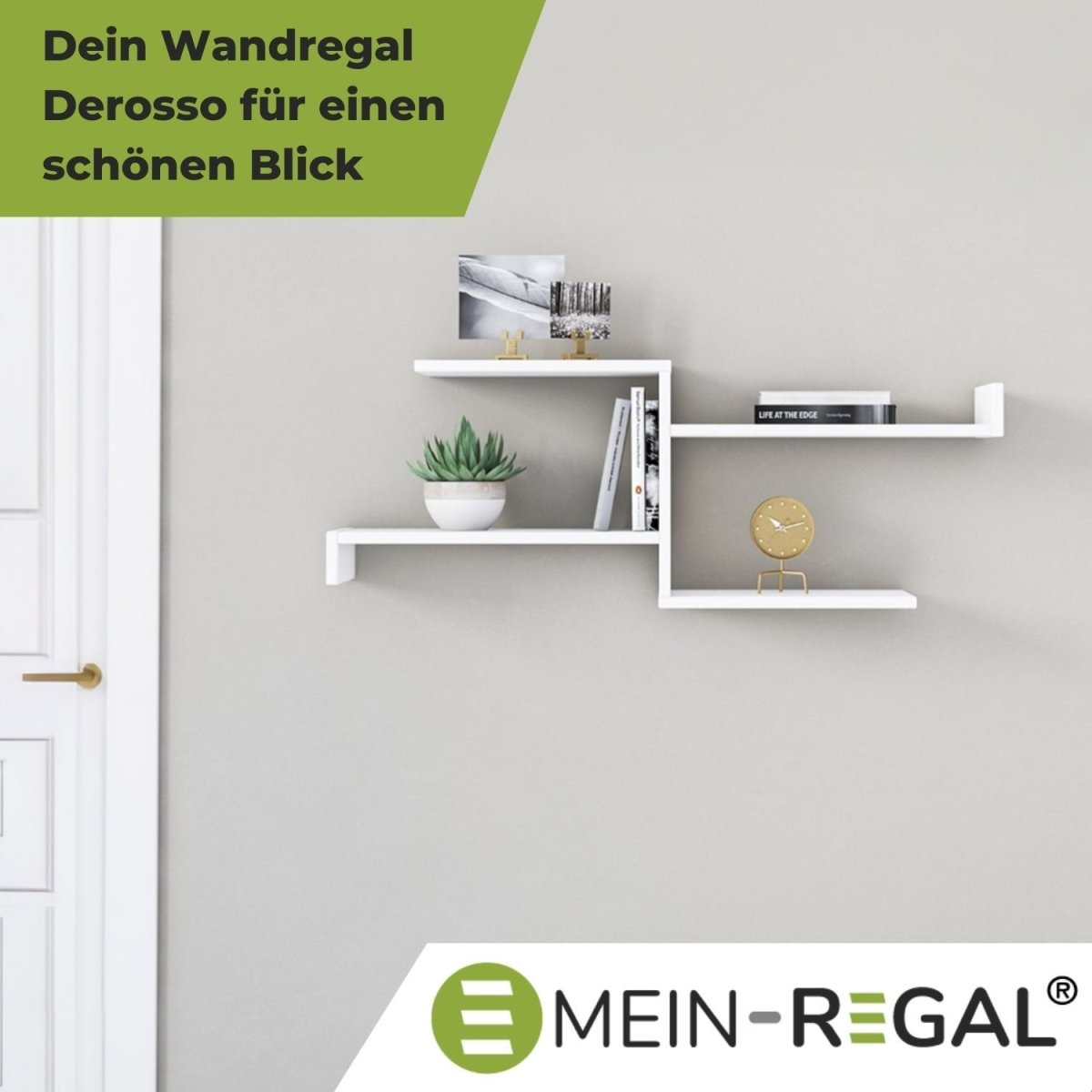 Mein - Regal Wandregal DEROSSO aus Holz MDF, bis zu 4 Fächer - Mein - Regal.de