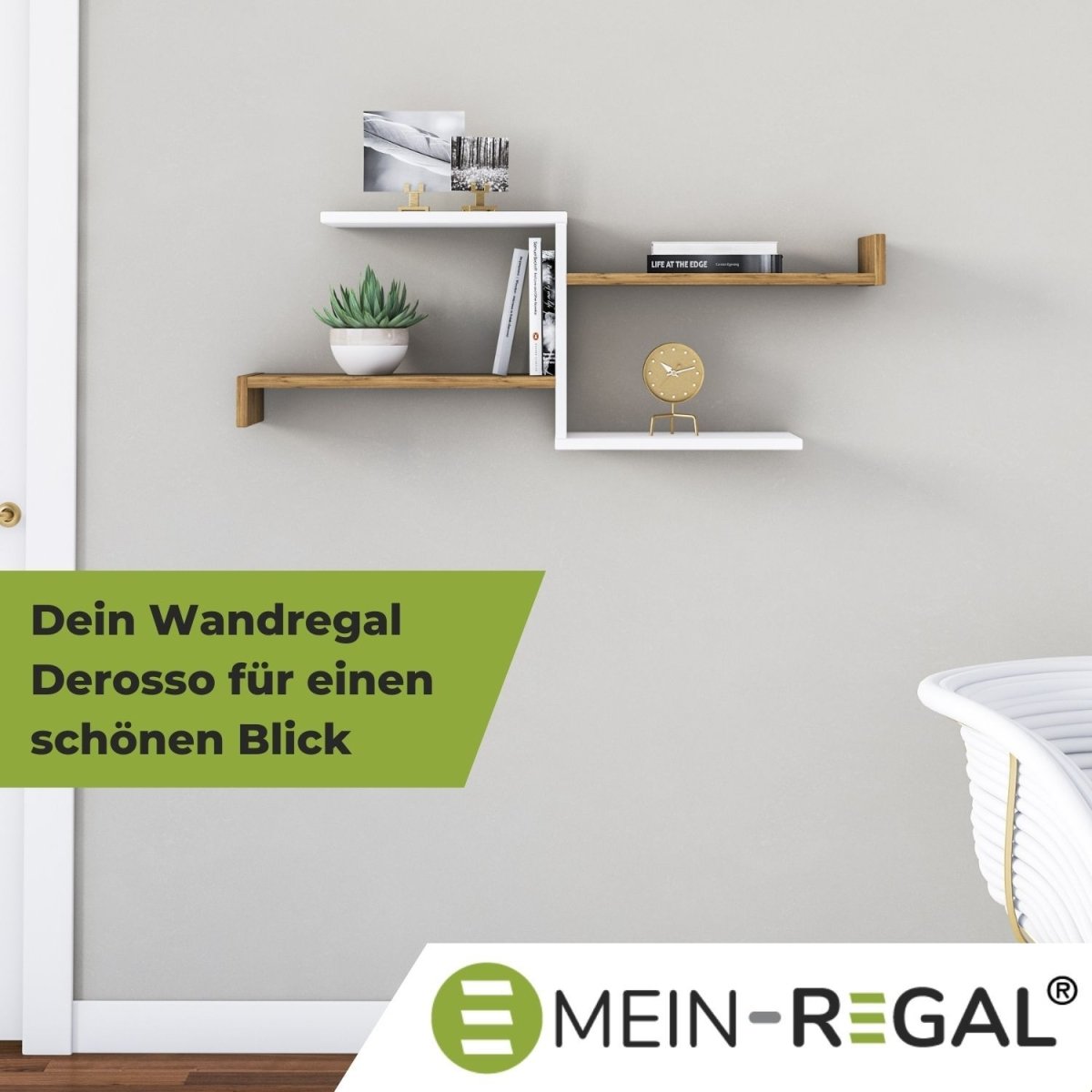 Mein-Regal Wandregal DEROSSO aus Holz MDF, bis zu 4 Fächer - Mein-Regal.de