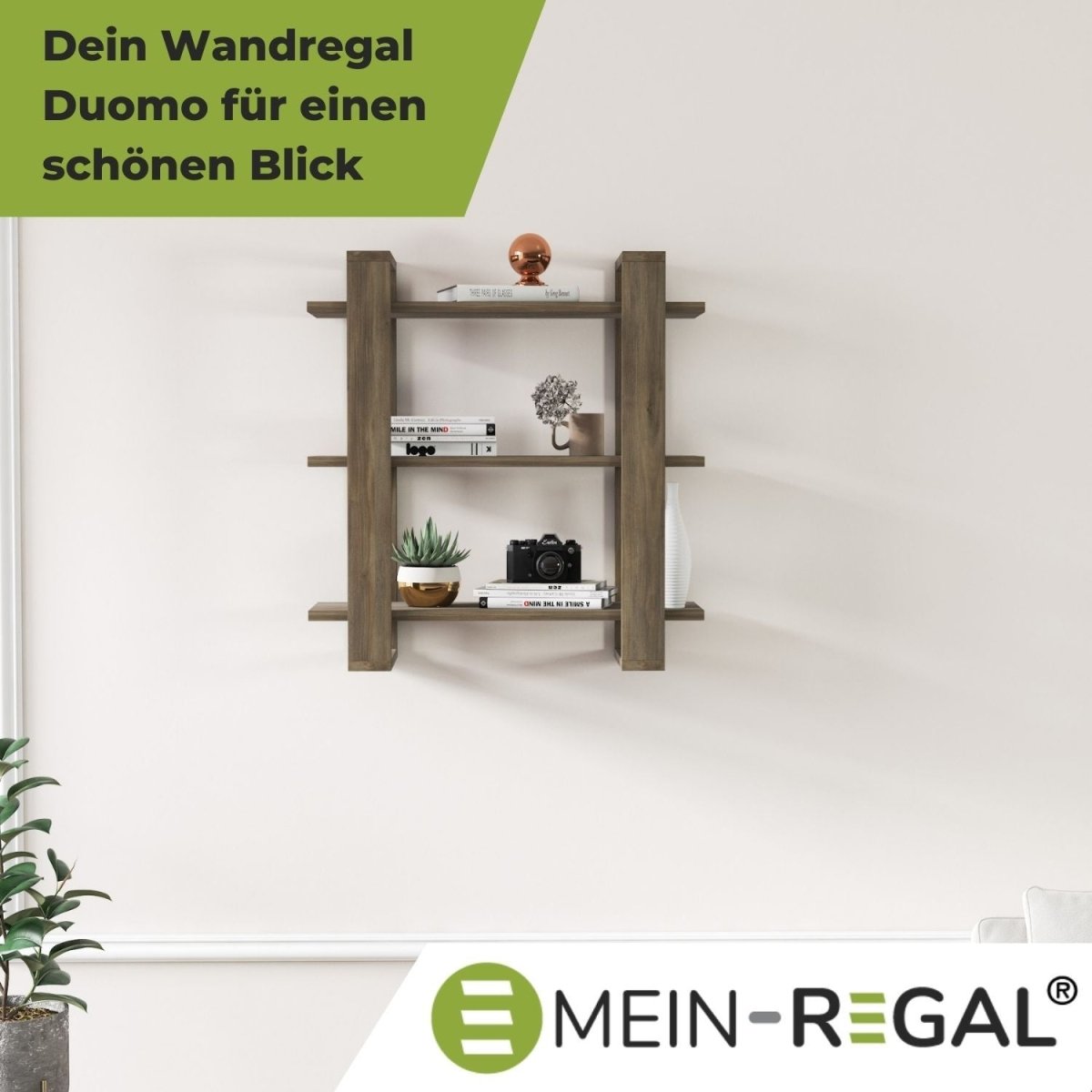 Mein - Regal Wandregal DUOMO aus Holz MDF, bis zu 3 Fächer - Mein - Regal.de