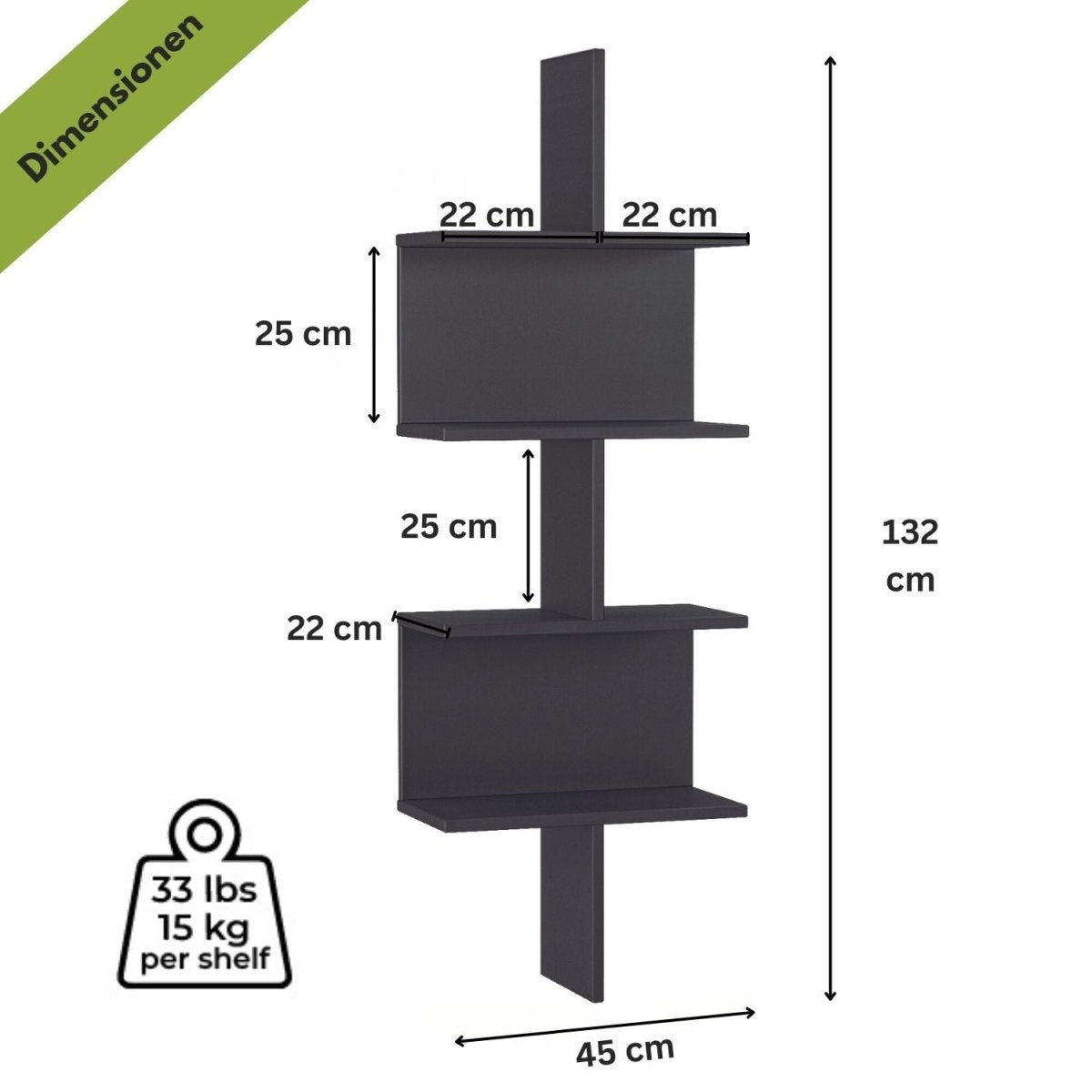 Mein - Regal Wandregal OTTO aus Holz MDF, bis zu 6 Fächer - Mein - Regal.de