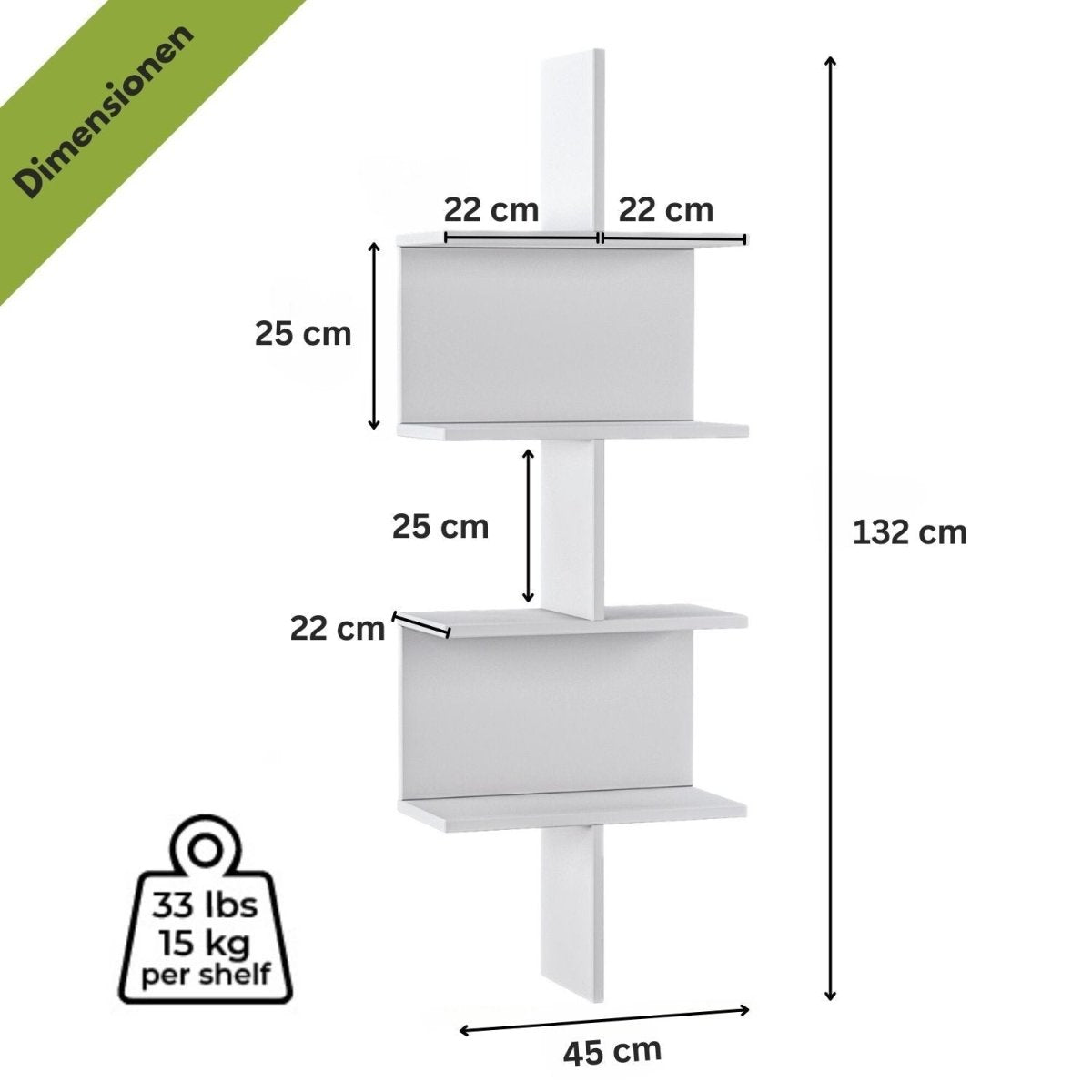 Mein - Regal Wandregal OTTO aus Holz MDF, bis zu 6 Fächer - Mein - Regal.de